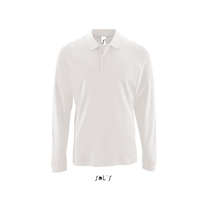 Polo publicitaire homme 180gr PERFECT MEN LSL Blanc 1